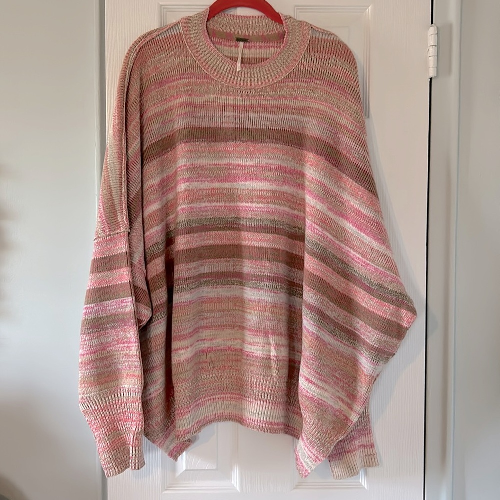 Rare Free People easy street space dye sweater - oversize fit